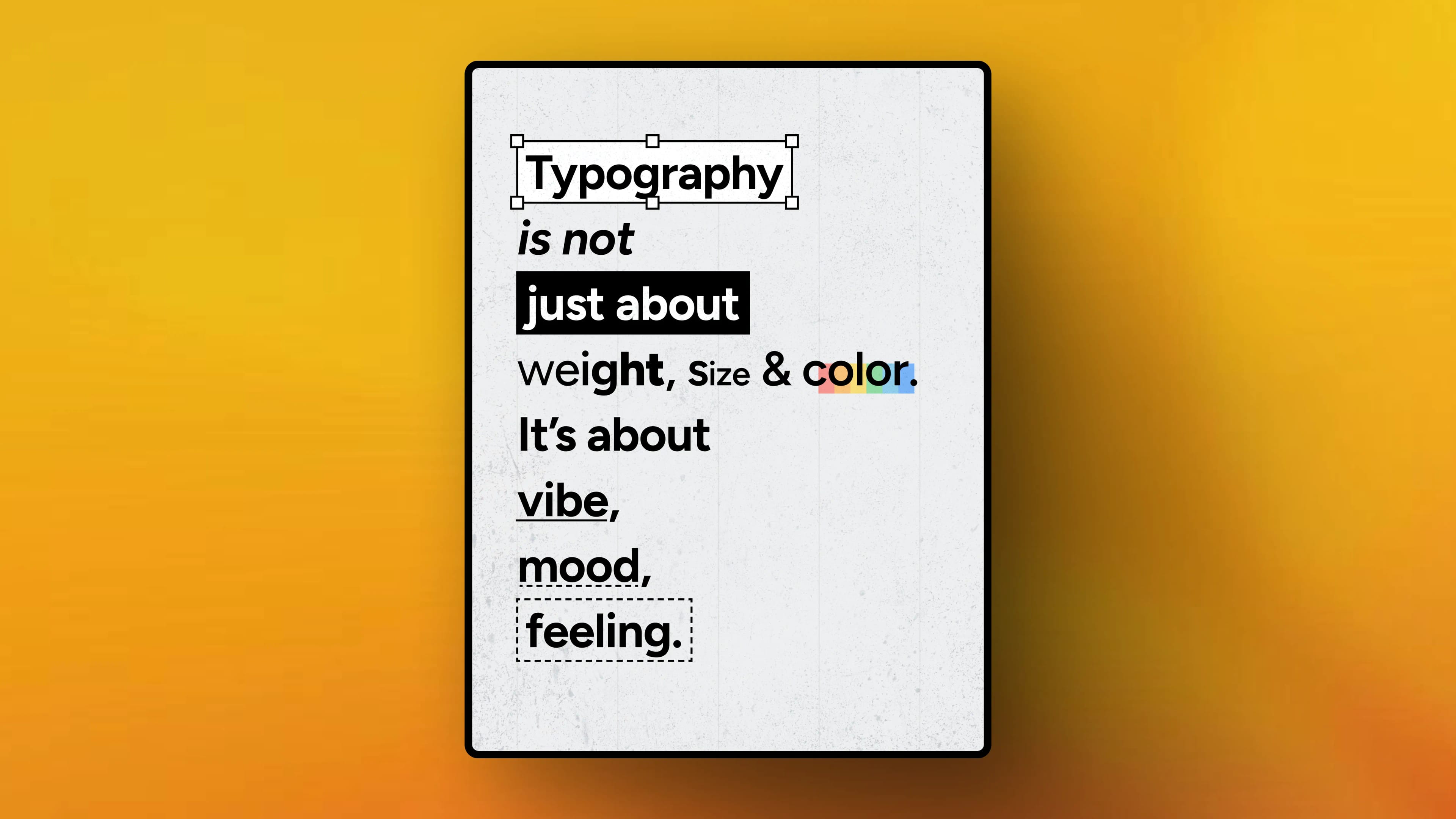 Typography poster