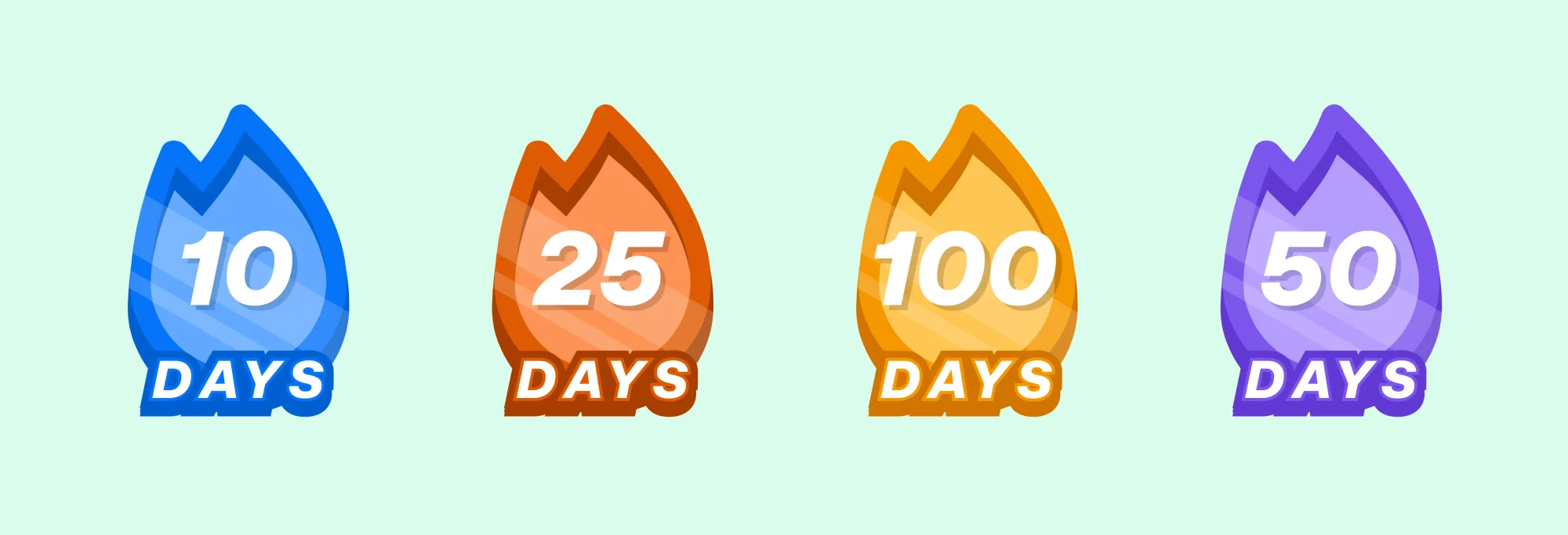 Streaks badges